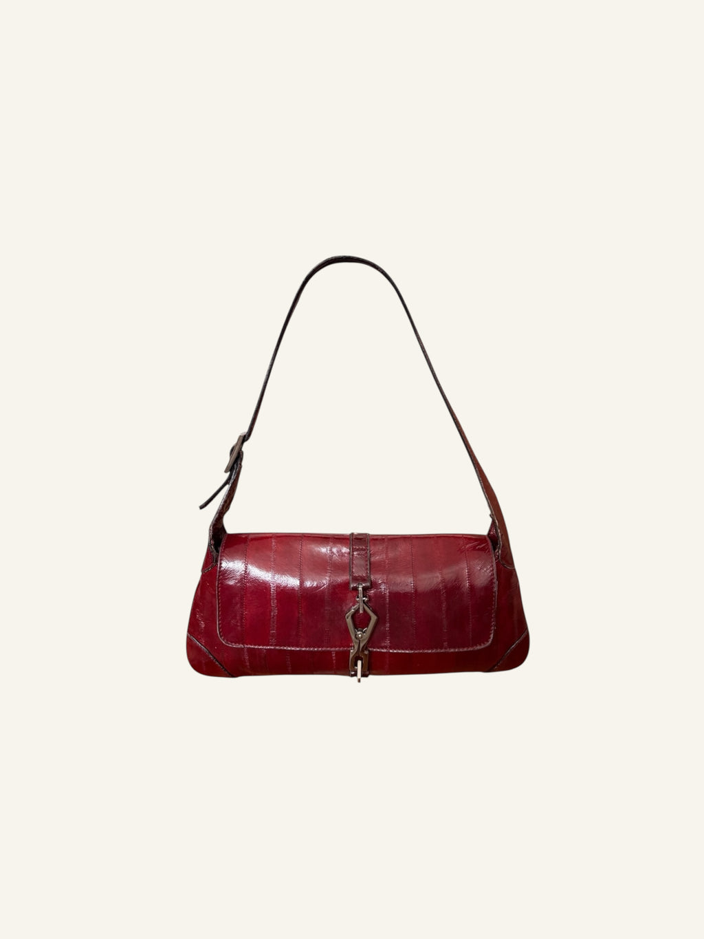 Gucci Red Eel Skin Leather Bag