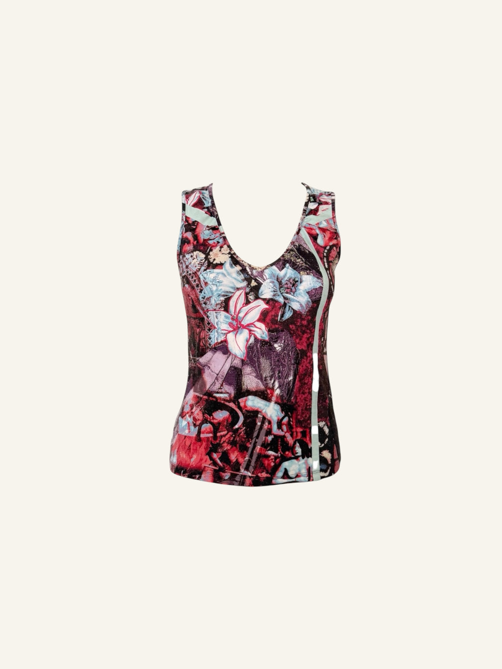 Jean Paul Gaultier Renaissance Lilies Tank Top