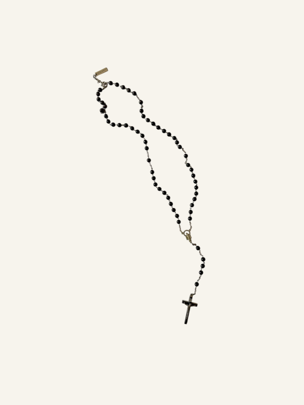 Dolce & Gabbana 2006 Black Beaded Rosary Necklace