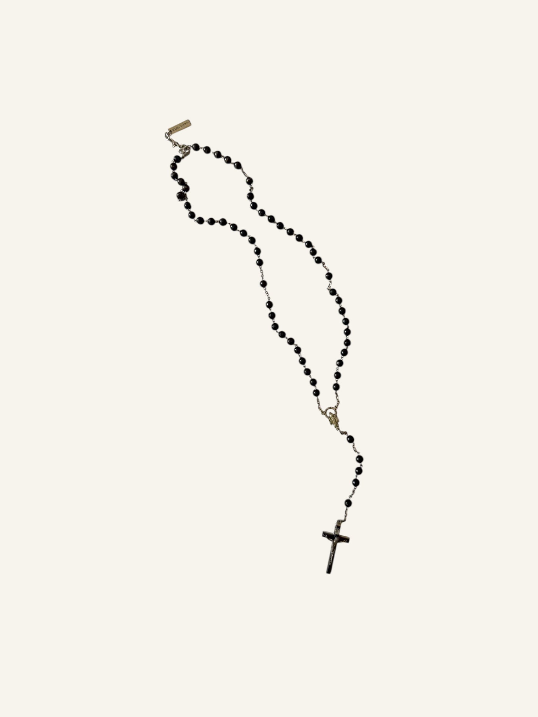 Dolce & Gabbana 2006 Black Beaded Rosary Necklace