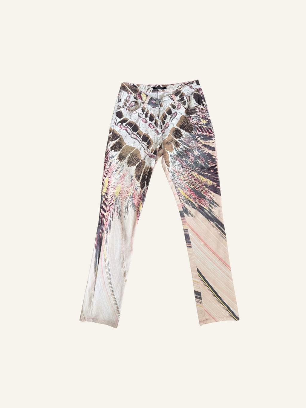 Roberto Cavalli S/S 2004 Feather Jacket & Pant Set