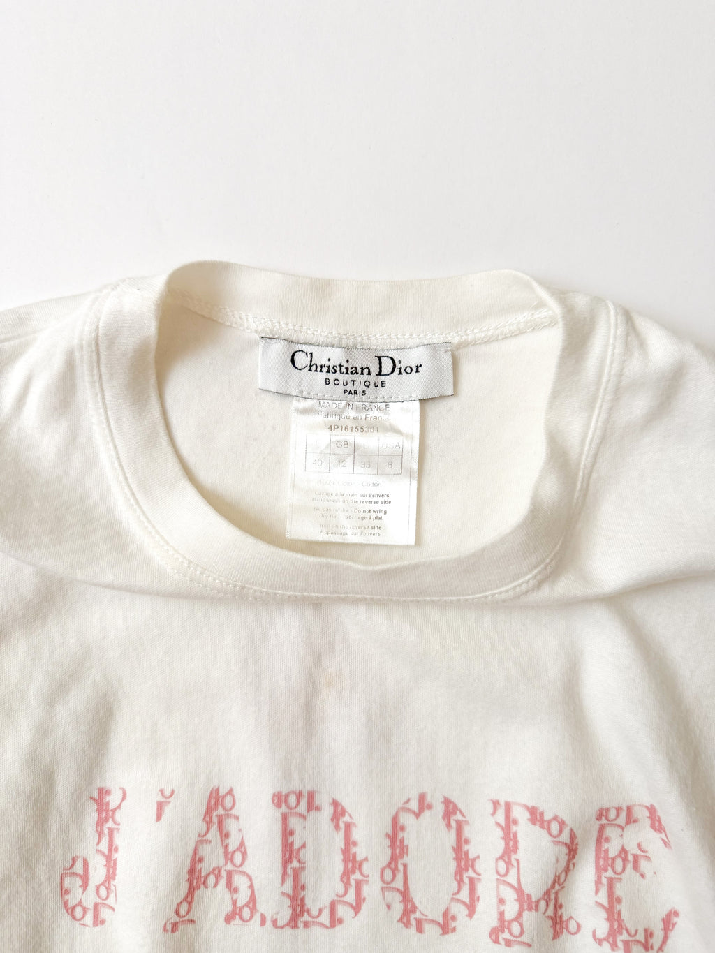 Christian Dior 'J’Adore Dior' S/S 2004 Pink Monogram Top