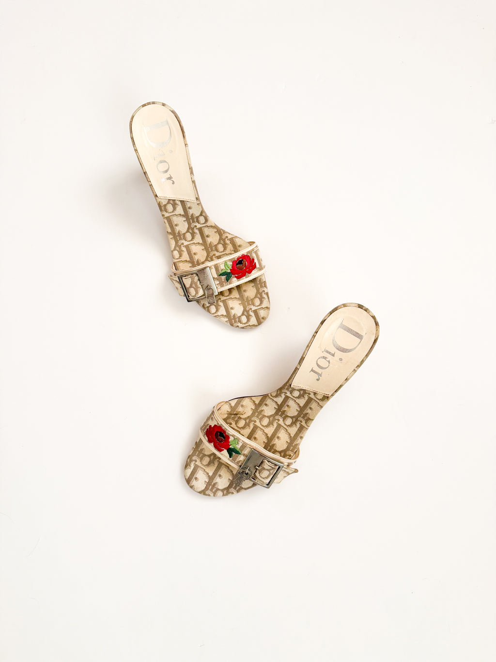 Christian Dior Trotter S/S 2005 Rose Lock & Key Heels