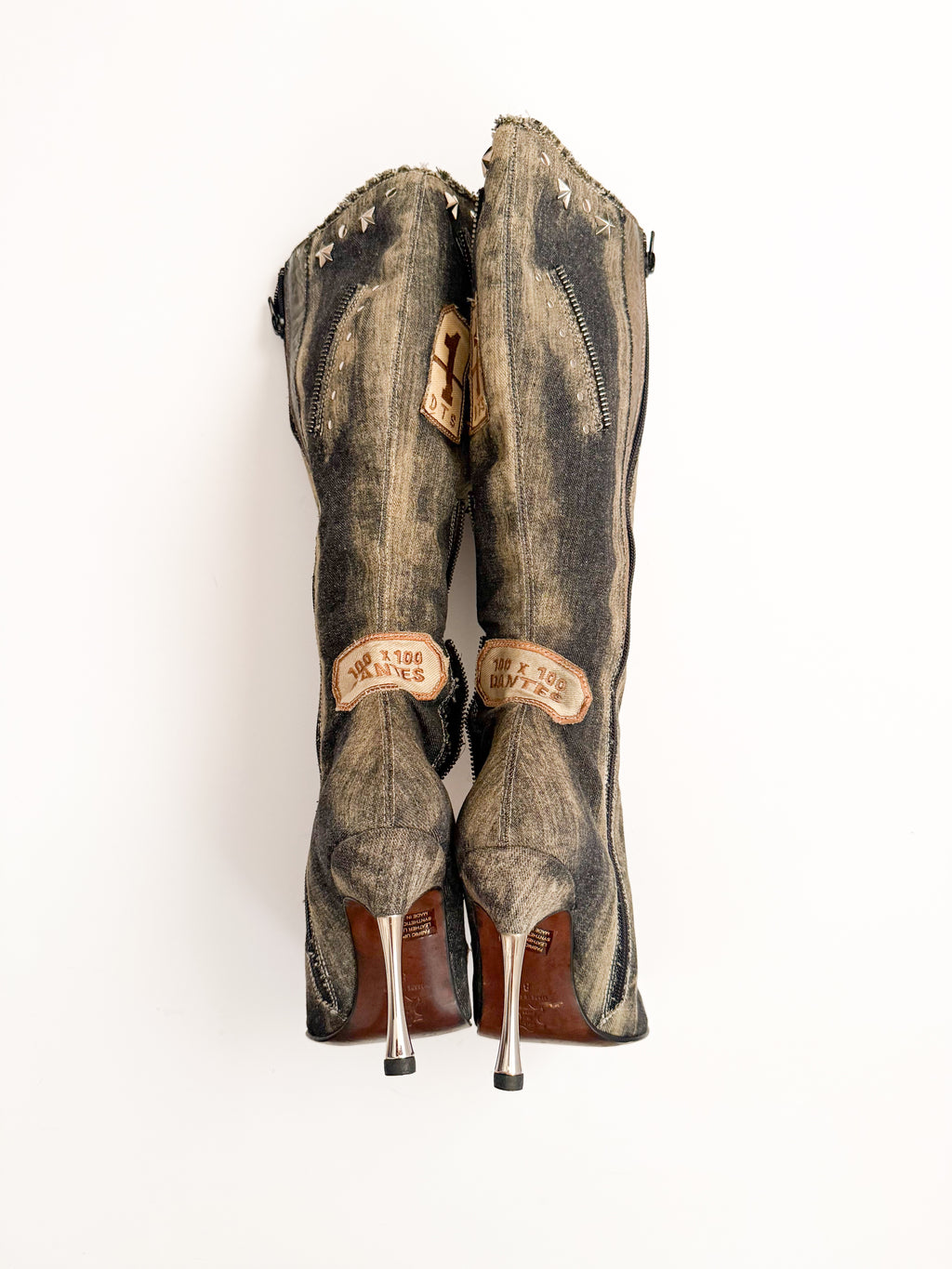 El Dantes Patchwork Zipper Boots