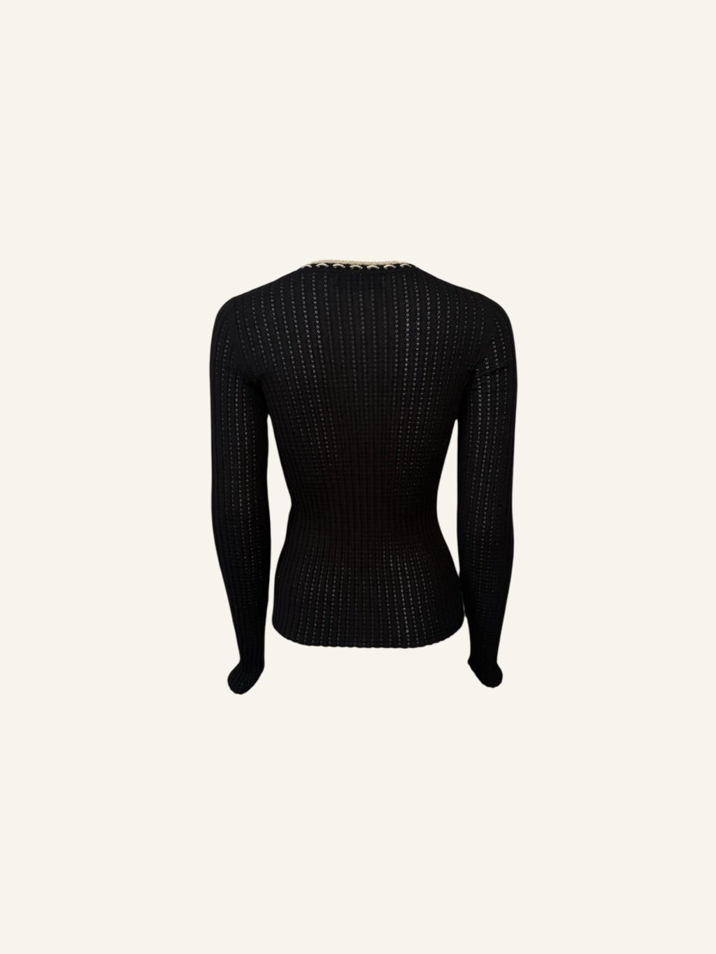 Dolce & Gabbana Black Cashmere Embroidered Cardigan