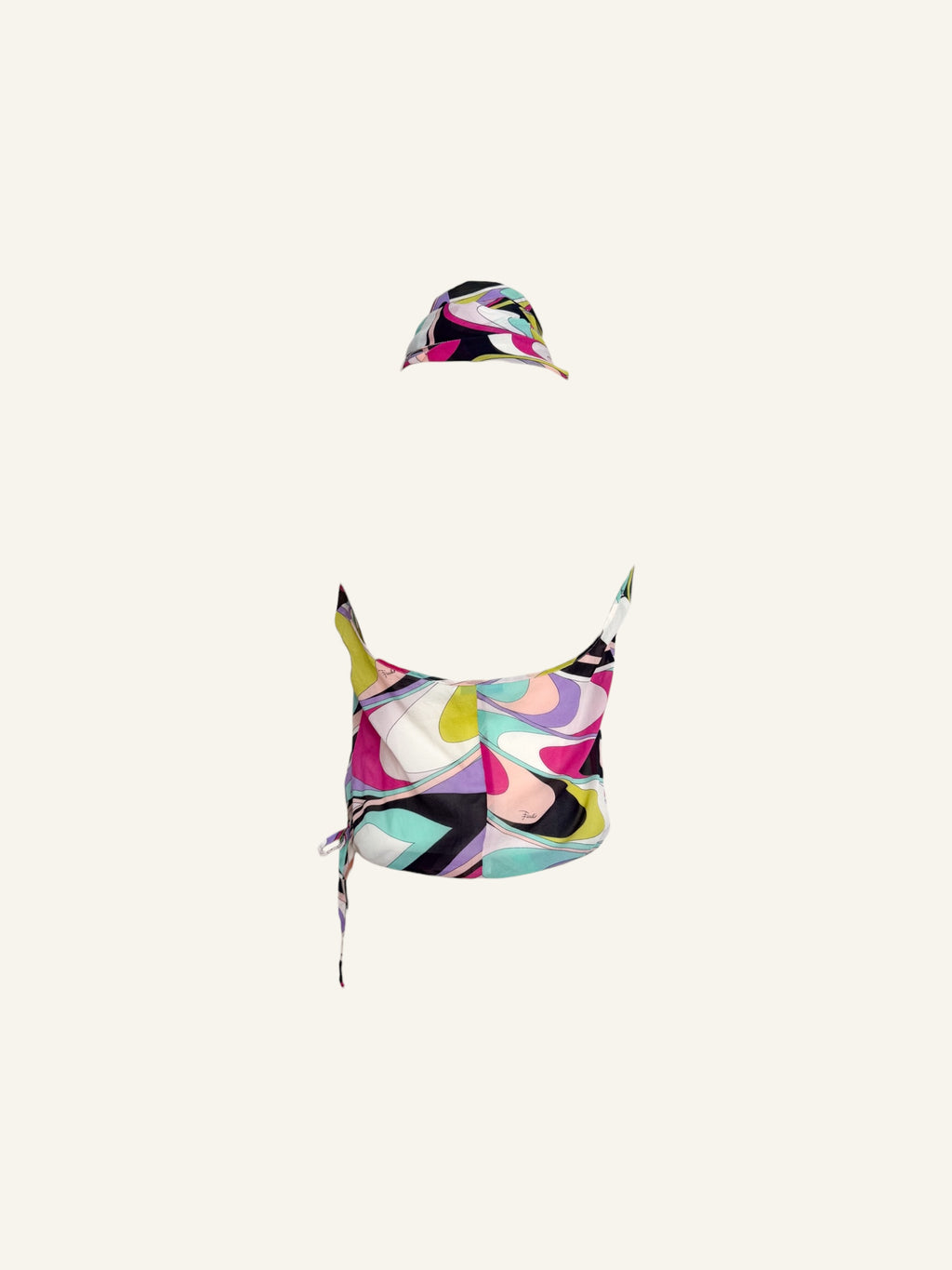 Emilio Pucci Silk Scarf Tie Halter Top