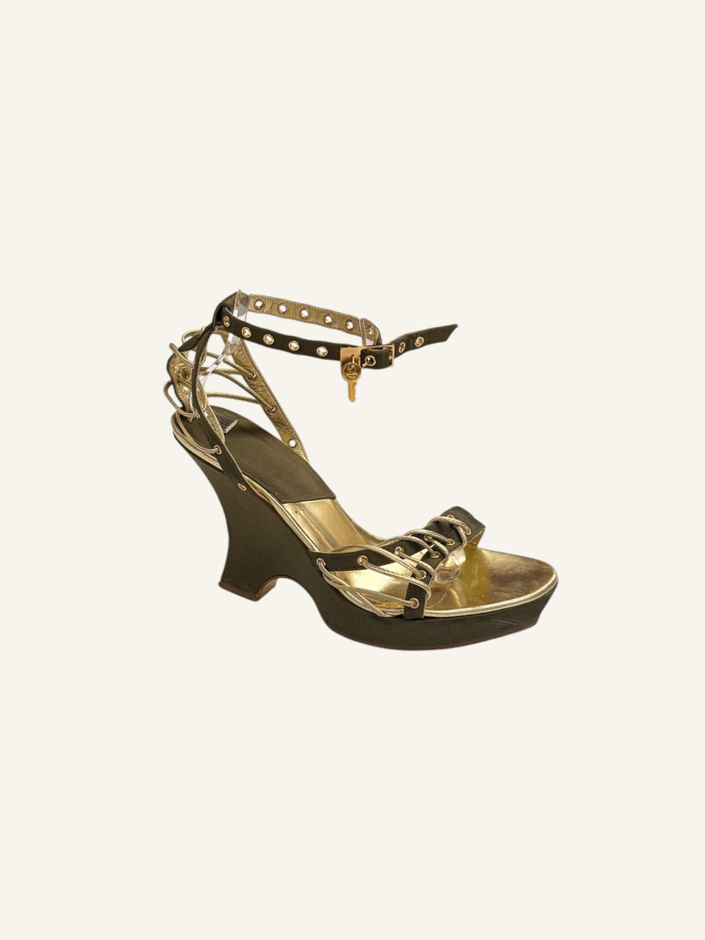 Christian Dior S/S 2003 Victim Lock & Key Wedges