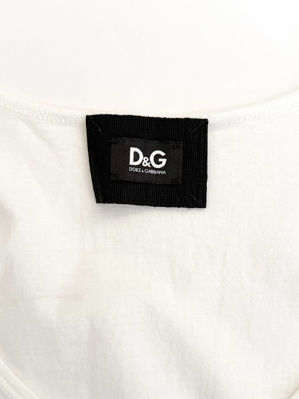 Dolce & Gabbana White Cowboy Tank Top