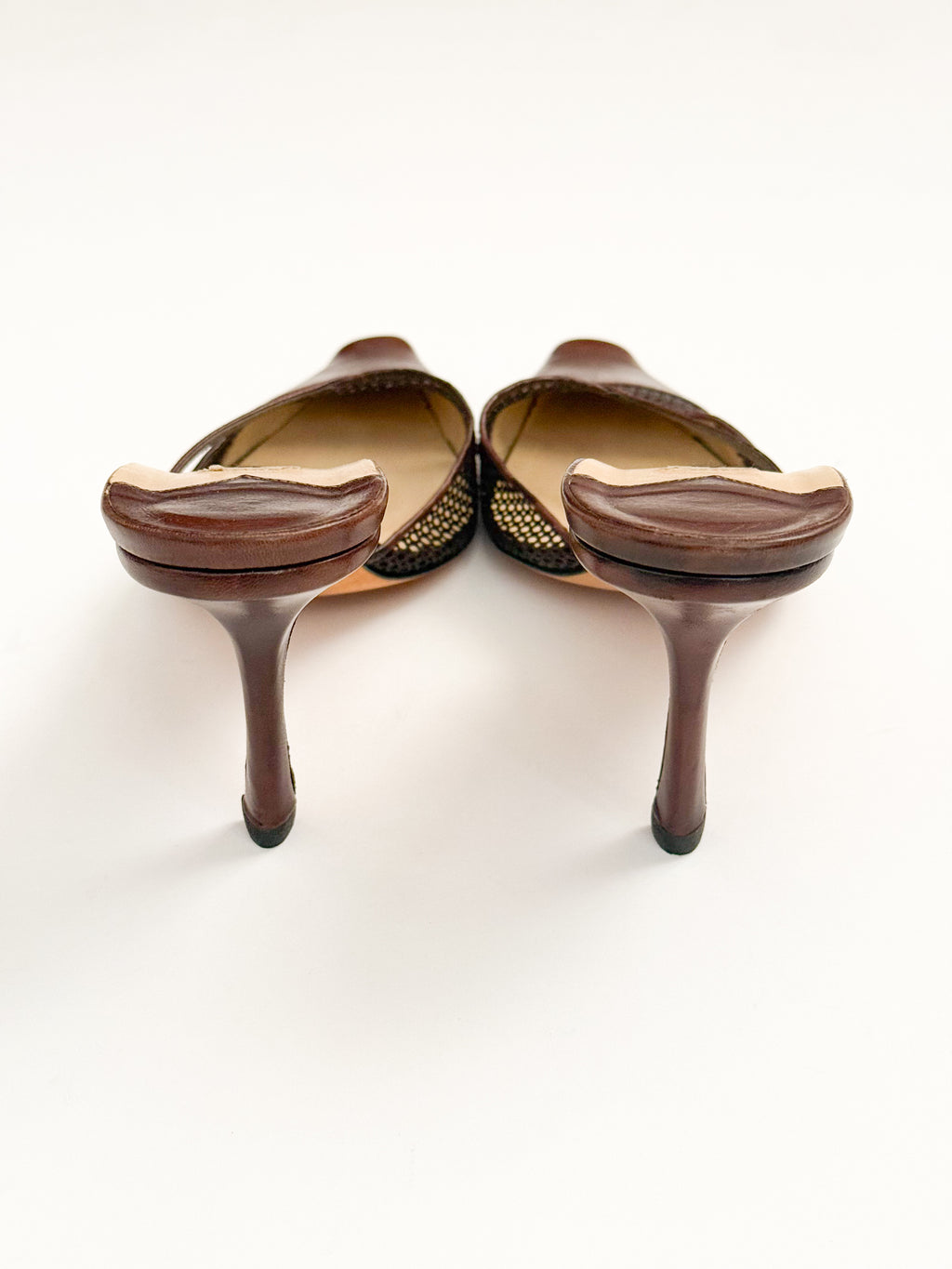 Chanel 1999 Brown Leather Mules