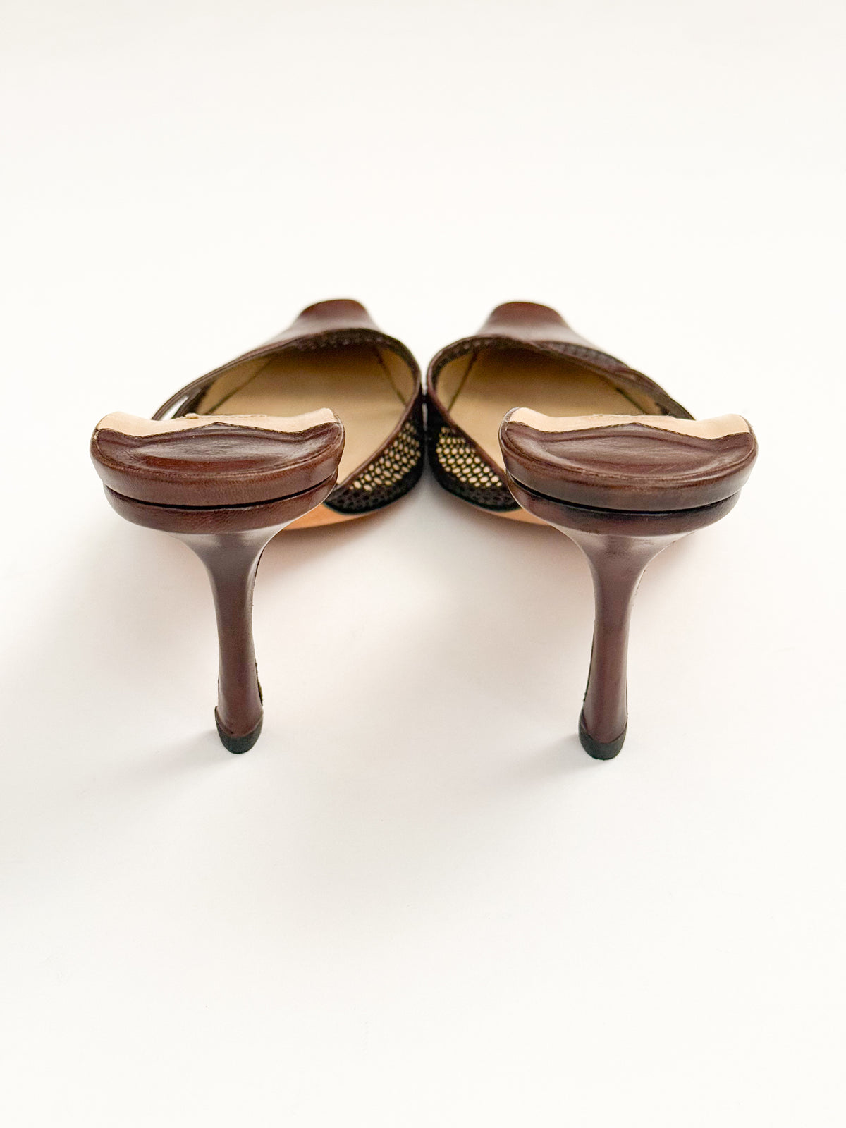 Chanel 1999 Brown Leather Mules