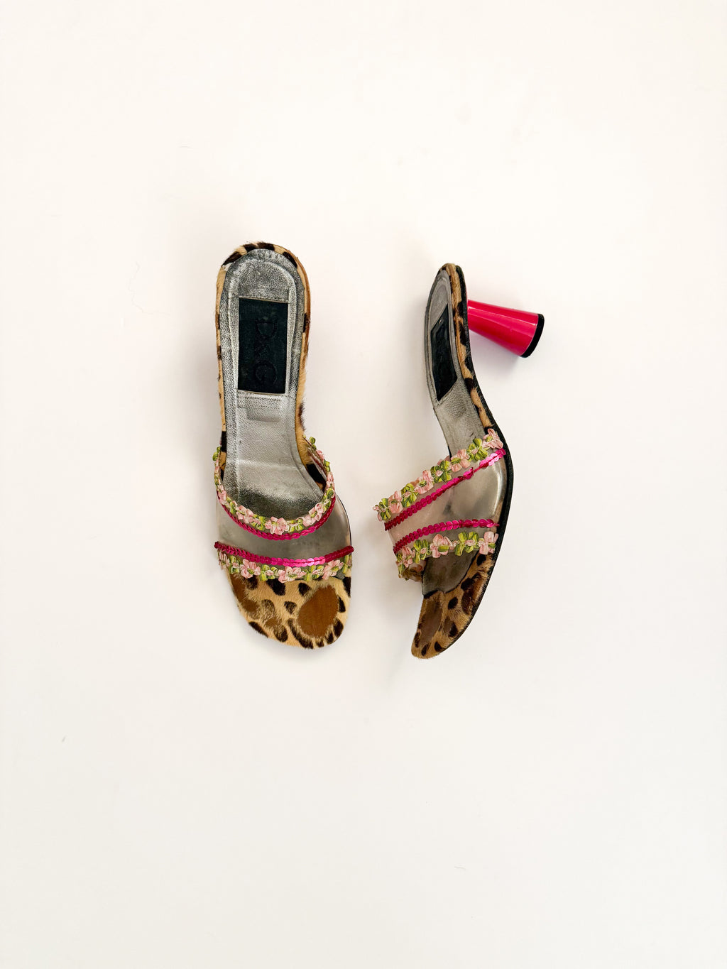 Dolce & Gabbana Ponyhair Sequin PVC Heels