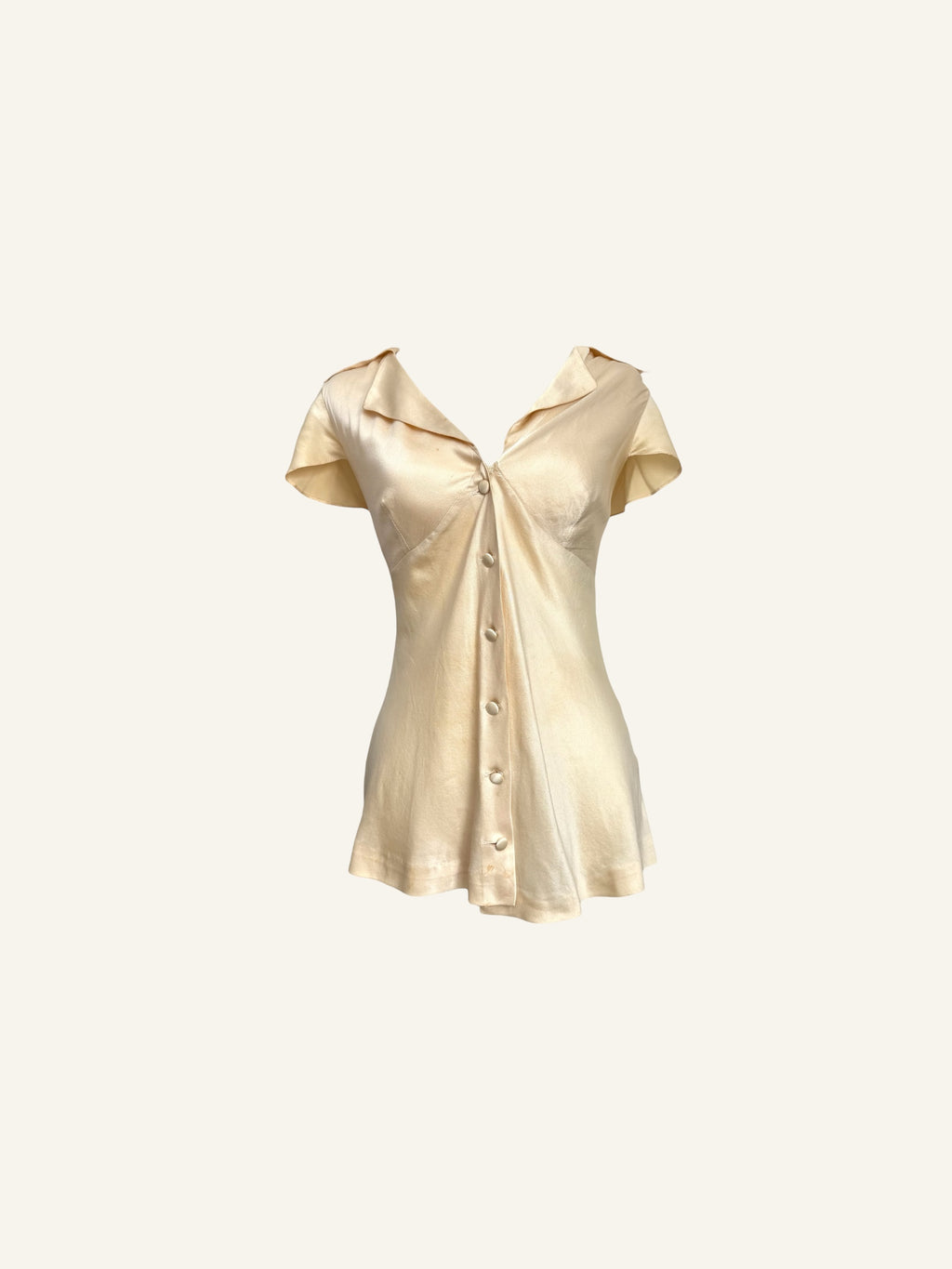 Moschino Yellow Silk Top