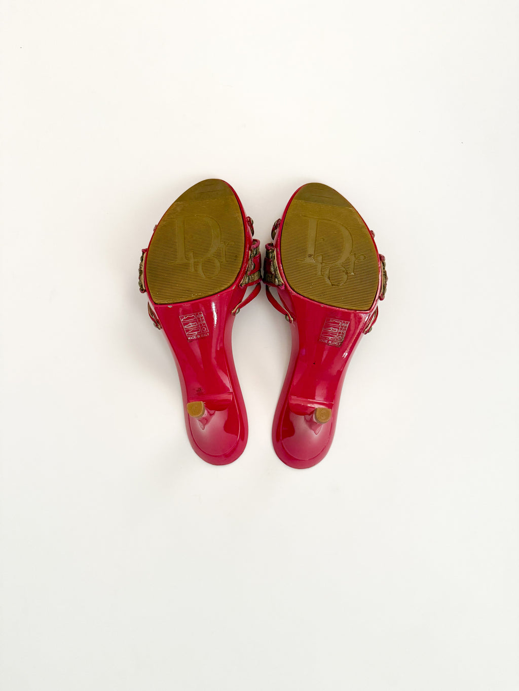 Christian Dior Hot Pink Trotter Monogram Heels