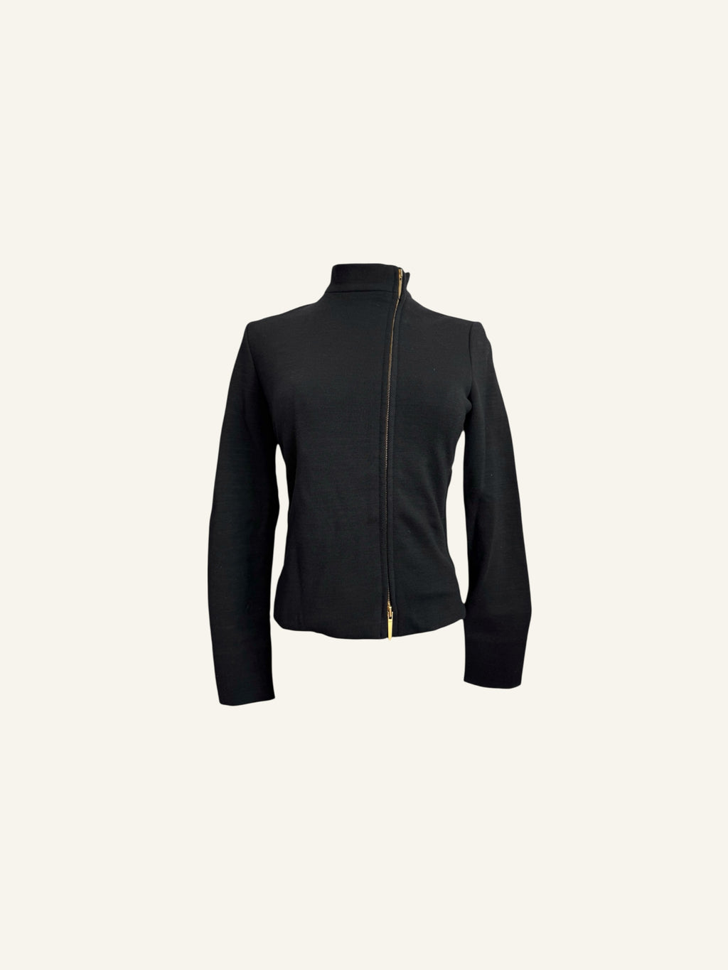 Gucci Wool Asymmetrical Zip Up Jacket
