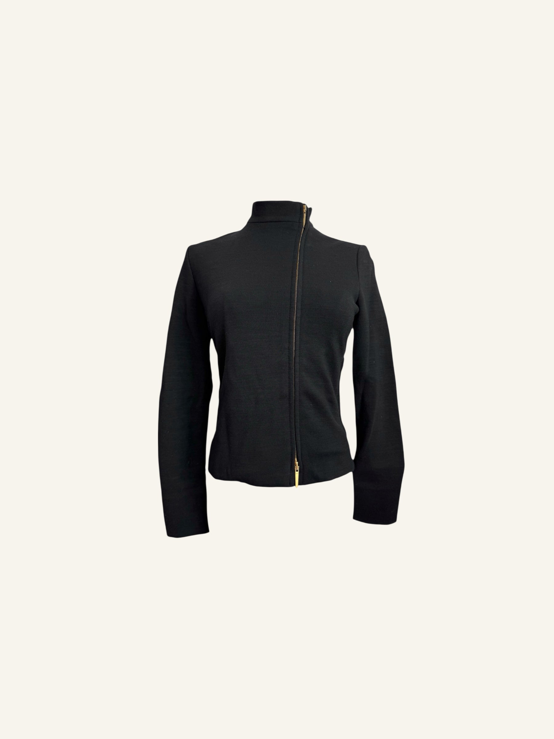 Gucci Wool Asymmetrical Zip Up Jacket