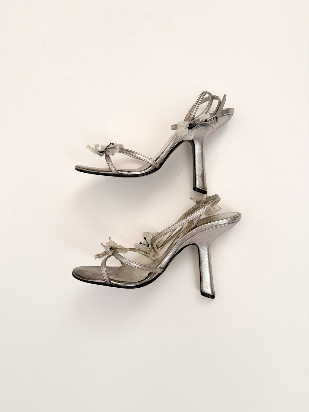 Dolce & Gabbana S/S 1998 ‘Stromboli’ Silver Butterfly Heels