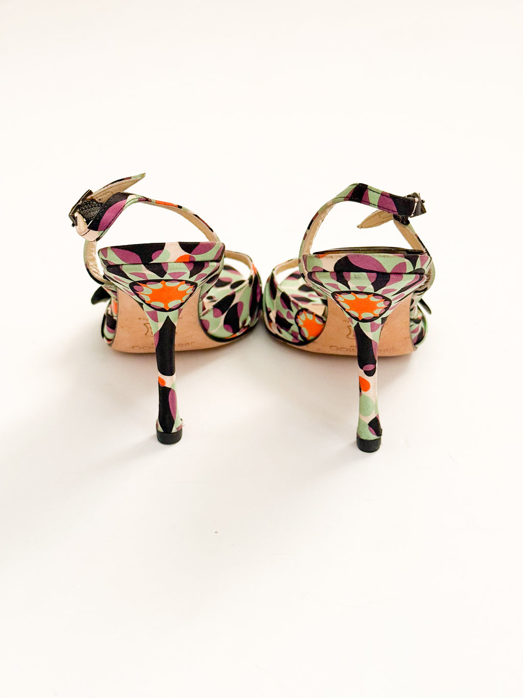 Jimmy Choo Butterfly Appliqué Satin Slingback Heels