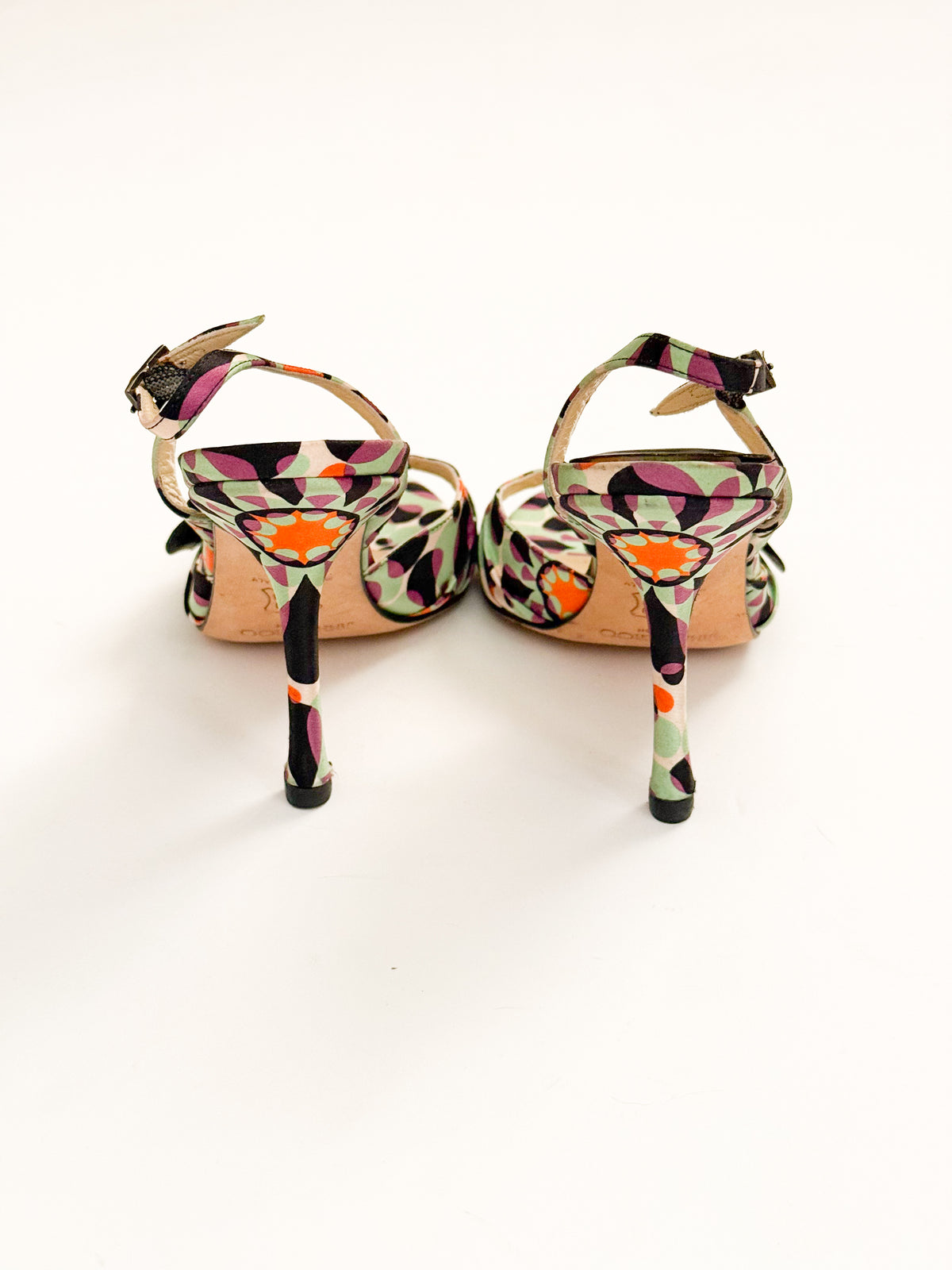 Jimmy Choo Butterfly Appliqué Satin Slingback Heels