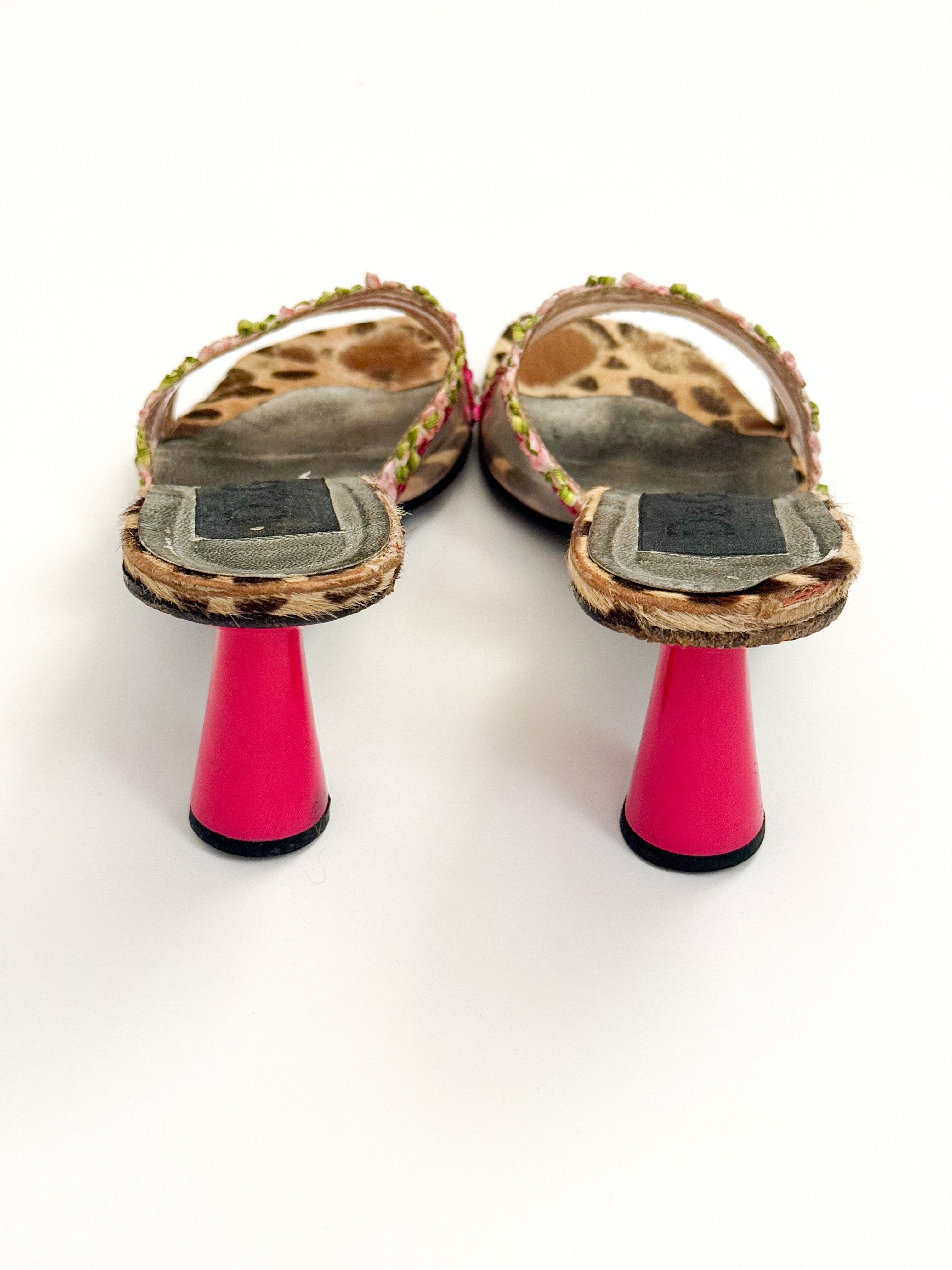 Dolce & Gabbana Ponyhair Sequin PVC Heels
