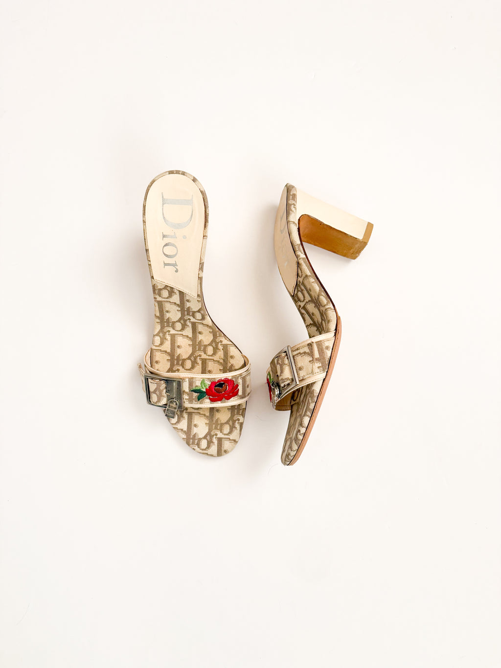 Christian Dior Trotter S/S 2005 Rose Lock & Key Heels