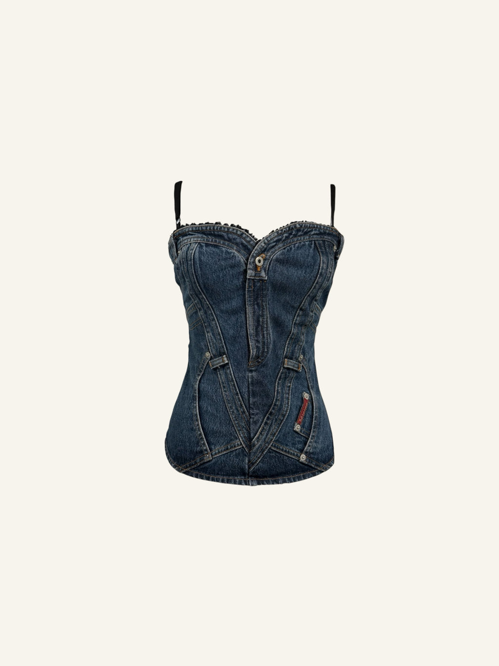 Dolce & Gabbana Denim Bustier Top