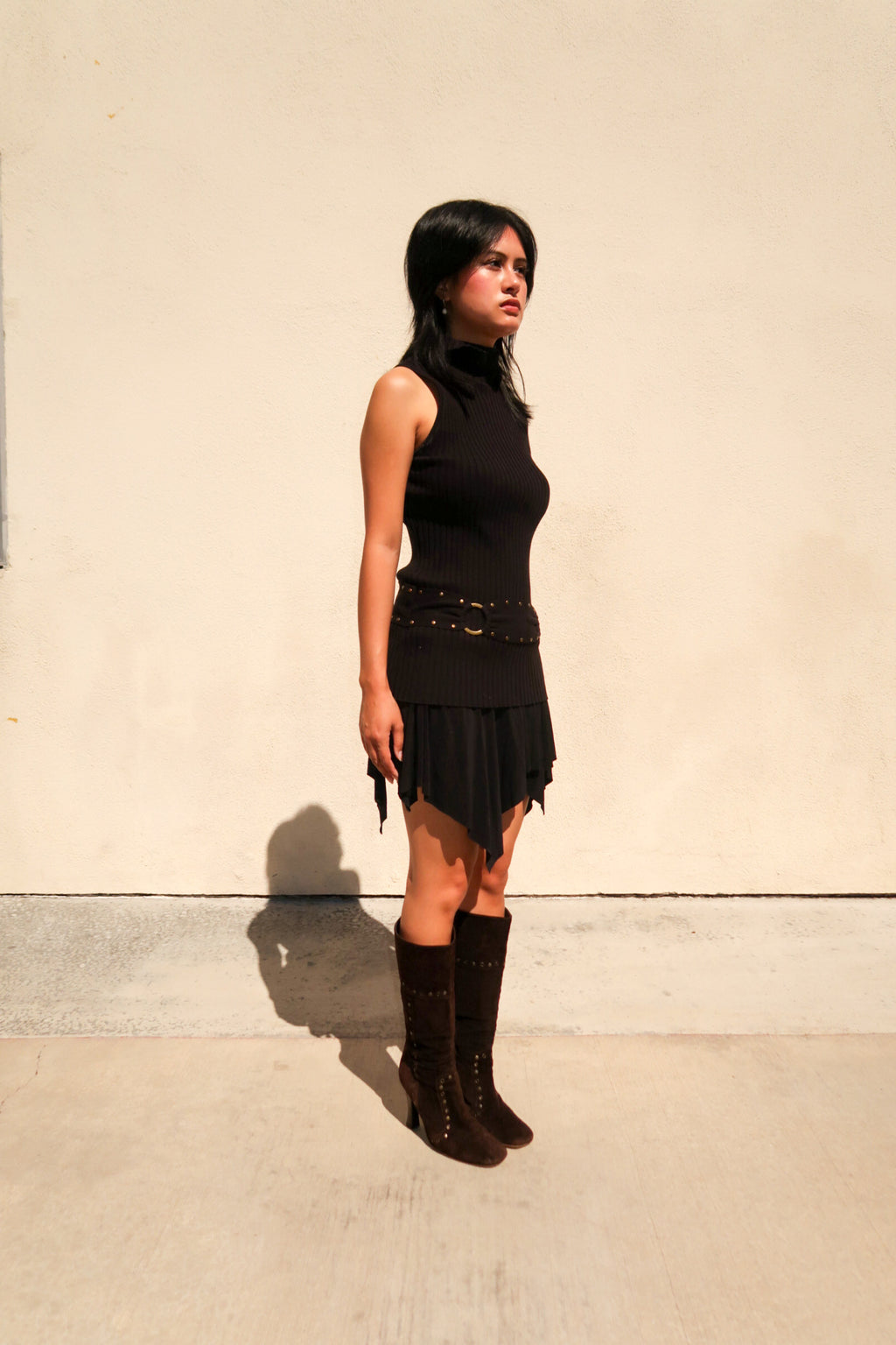 Dolce & Gabbana Brown Suede Studded Boots