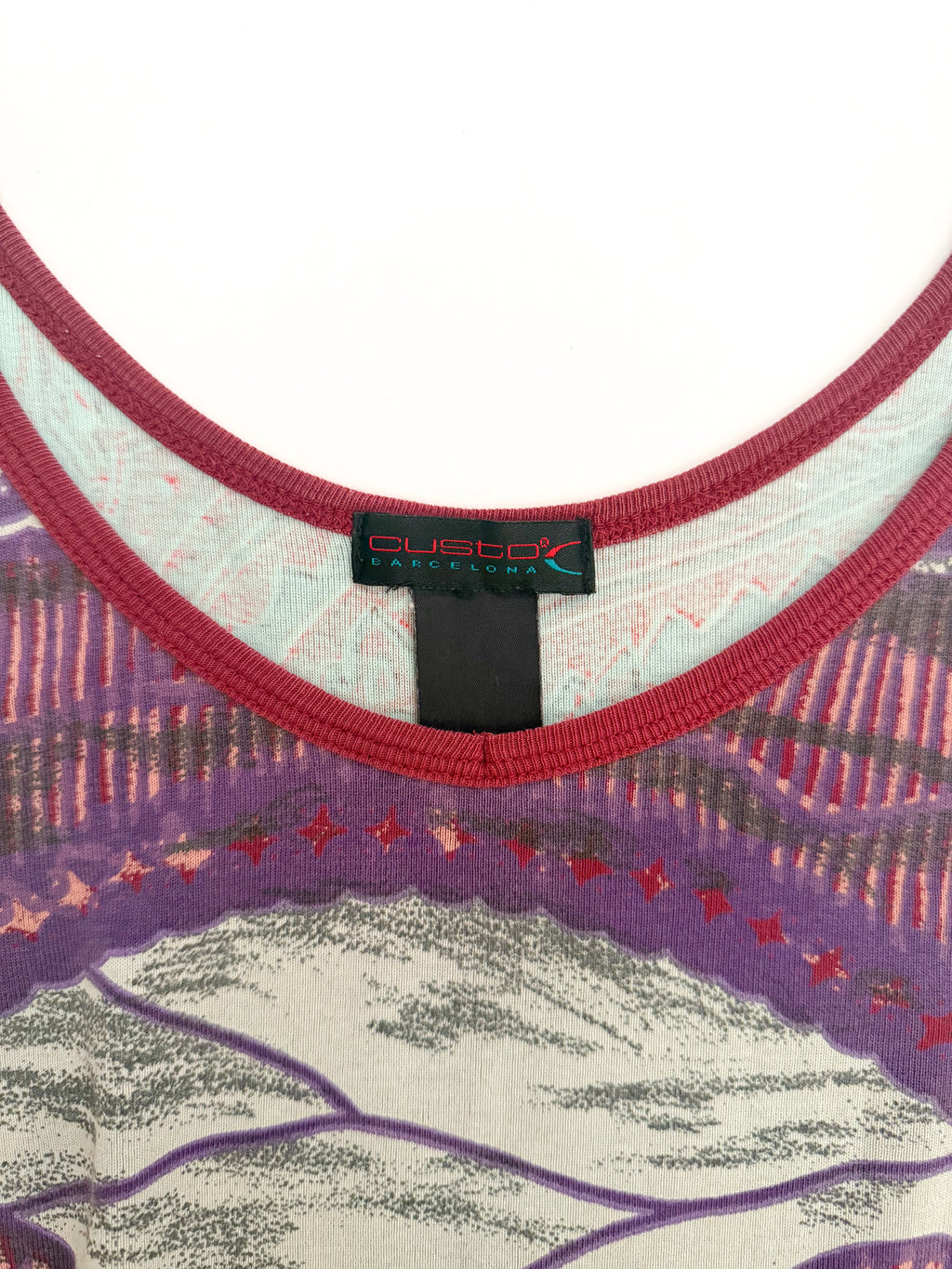 Custo Barcelona Purple Butterfly Barong Ket Top
