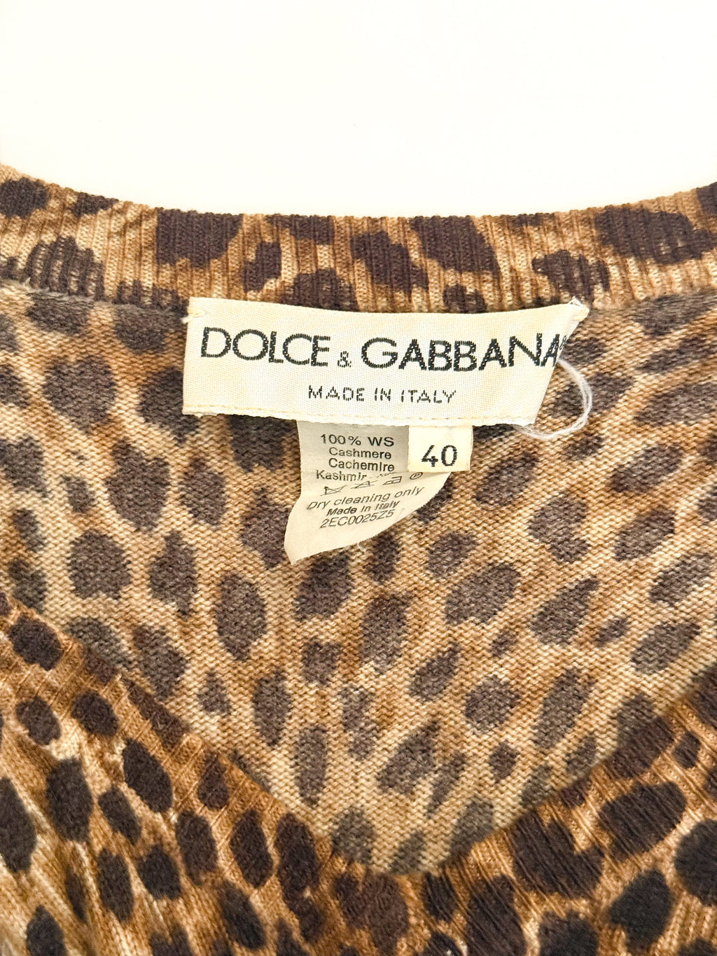 Dolce & Gabbana Leopard V-Neck Sweater