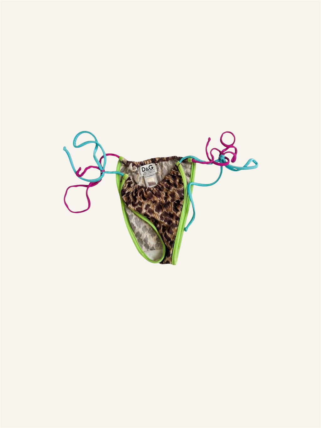 Dolce & Gabbana Beachwear Leopard Tie Bikini