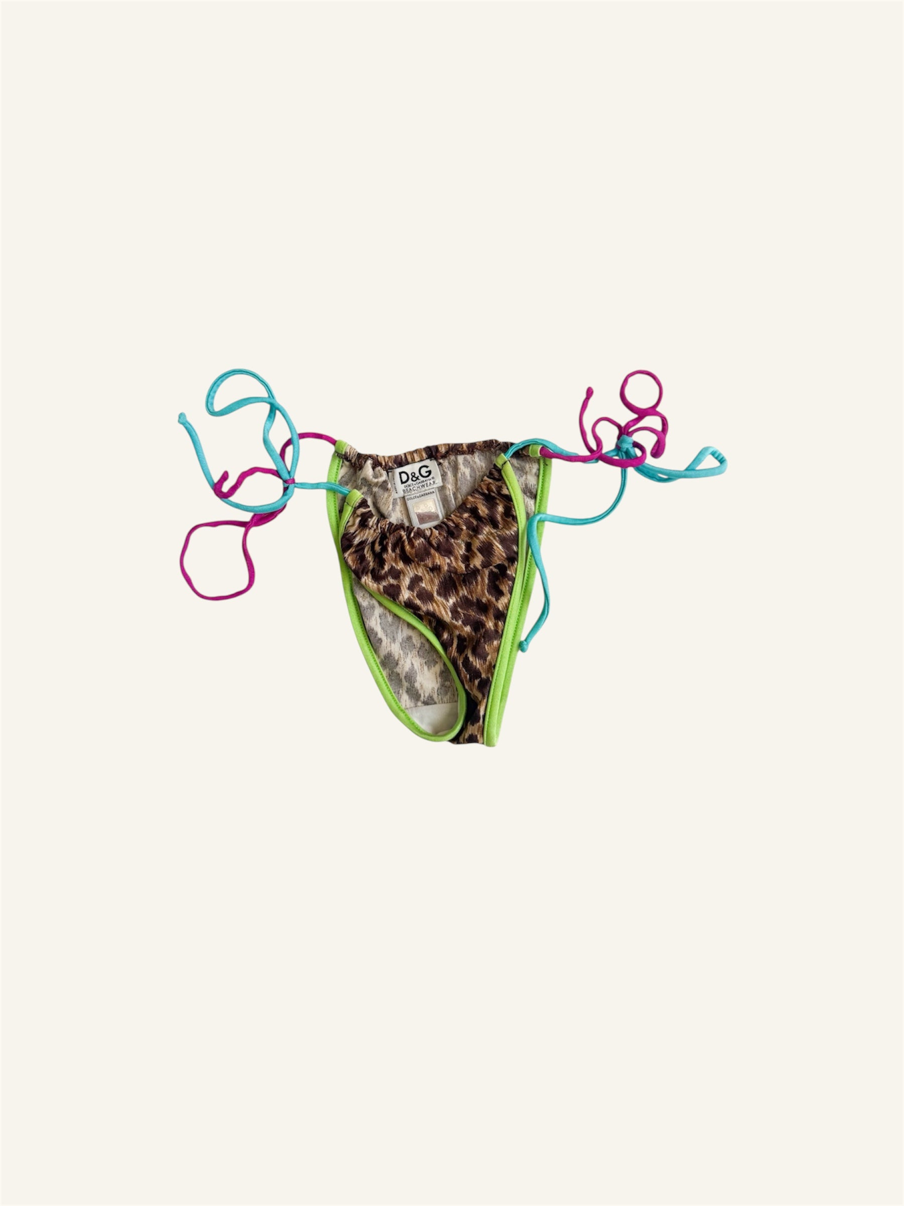 Dolce & Gabbana Beachwear Leopard Tie Bikini