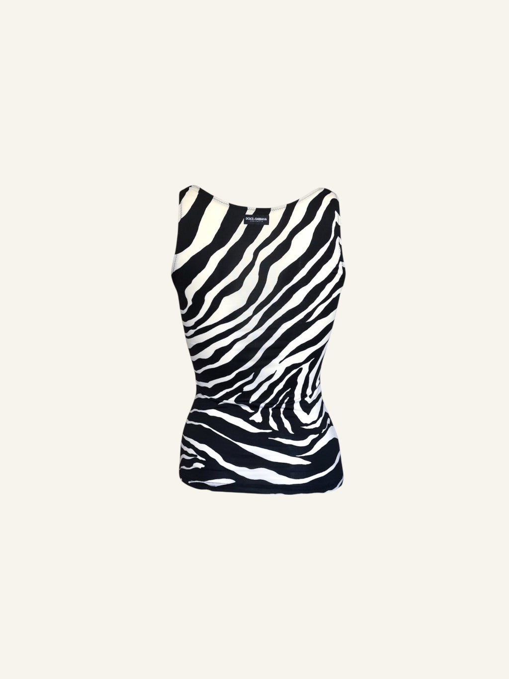 Dolce & Gabbana Zebra Print Tank Top