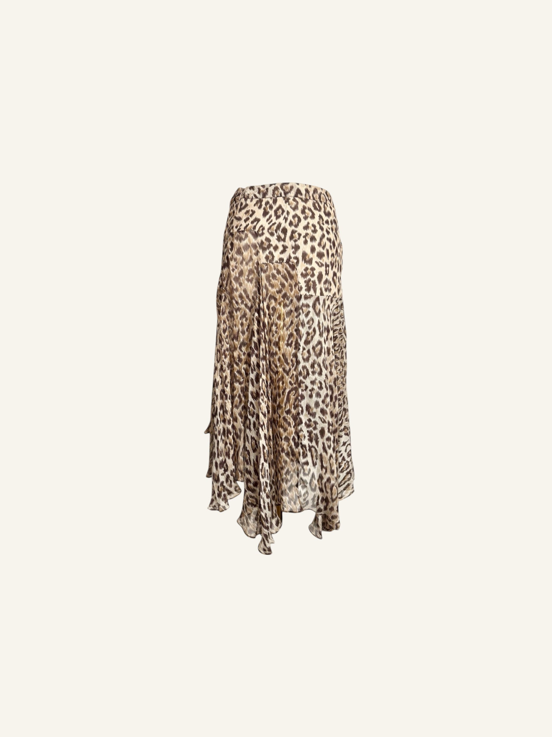 Dolce & Gabbana Silk Leopard Skirt