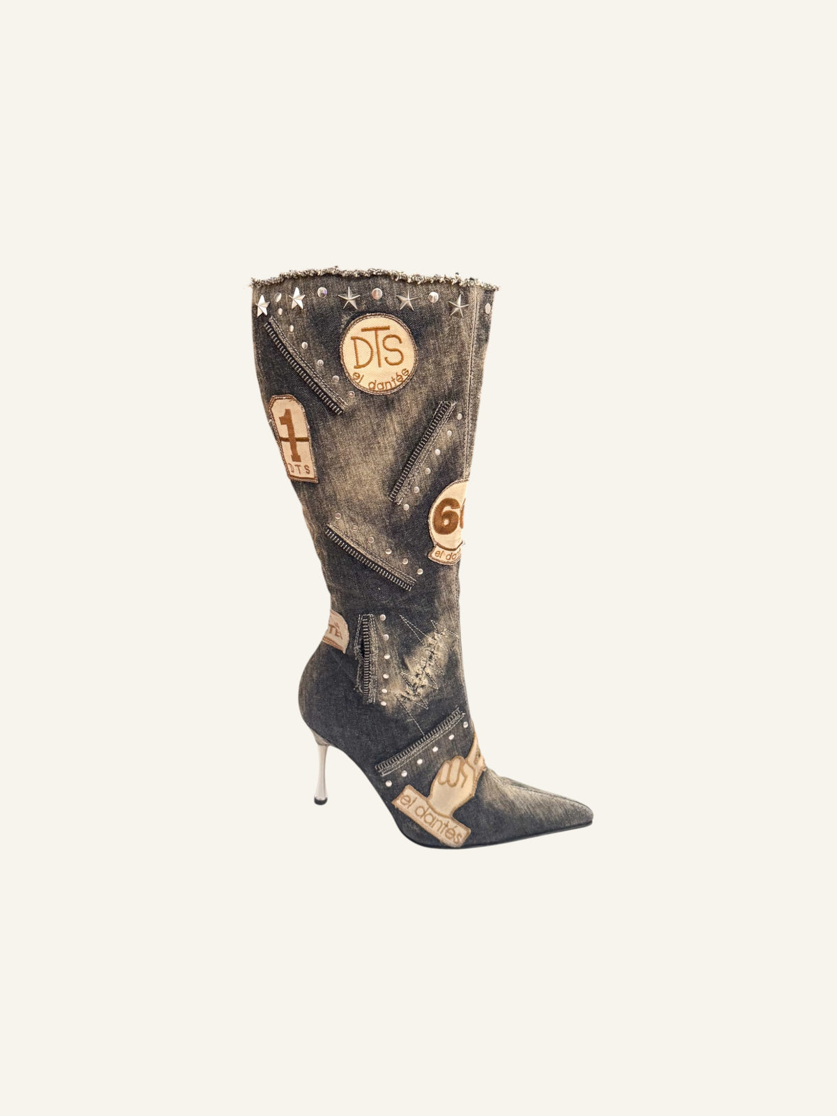 El Dantes Patchwork Zipper Boots