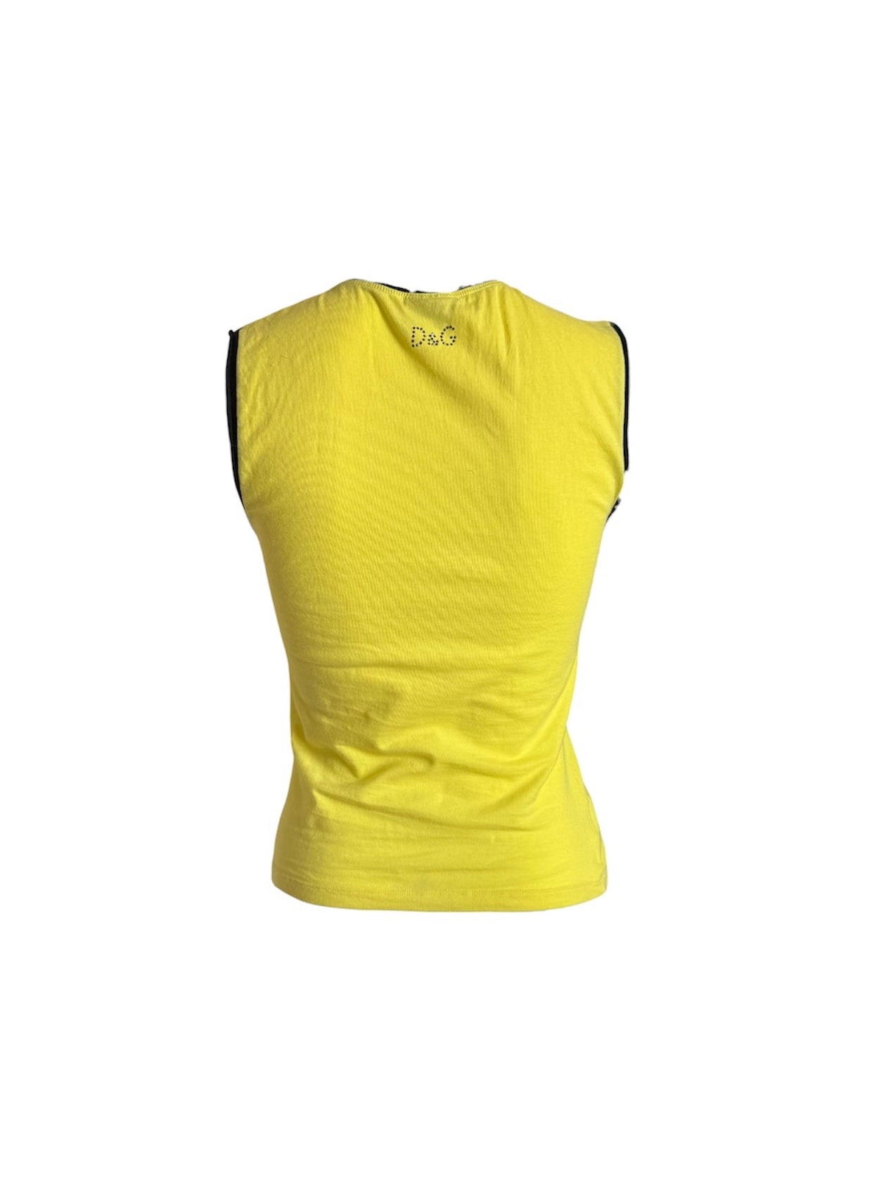Dolce & Gabbana Neon Yellow Panther Tank Top