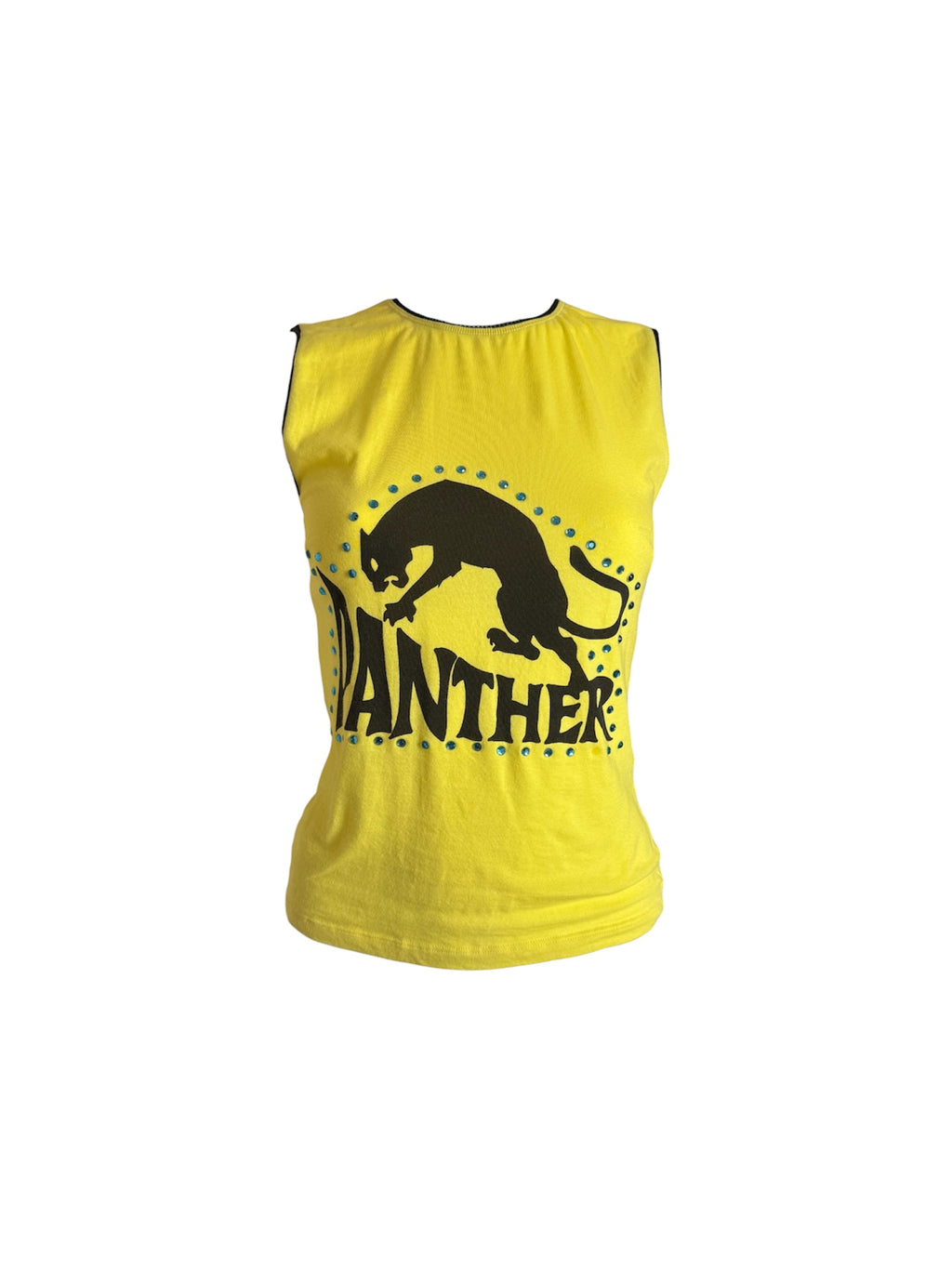 Dolce & Gabbana Neon Yellow Panther Tank Top