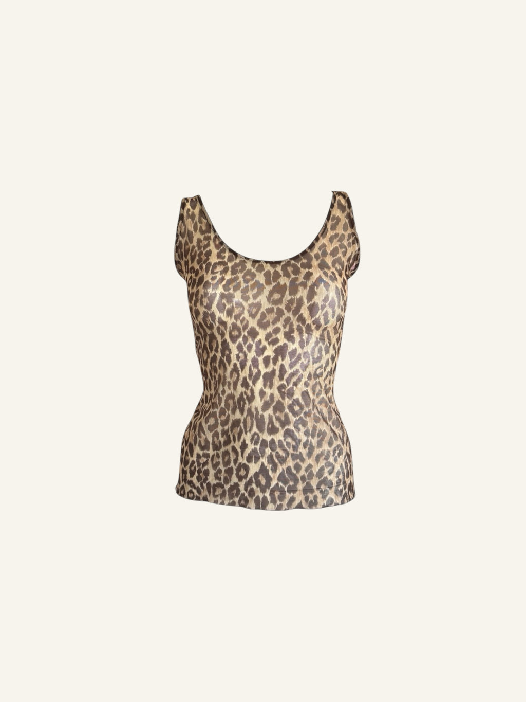 Dolce & Gabbana S/S 1997 Leopard Mesh Top