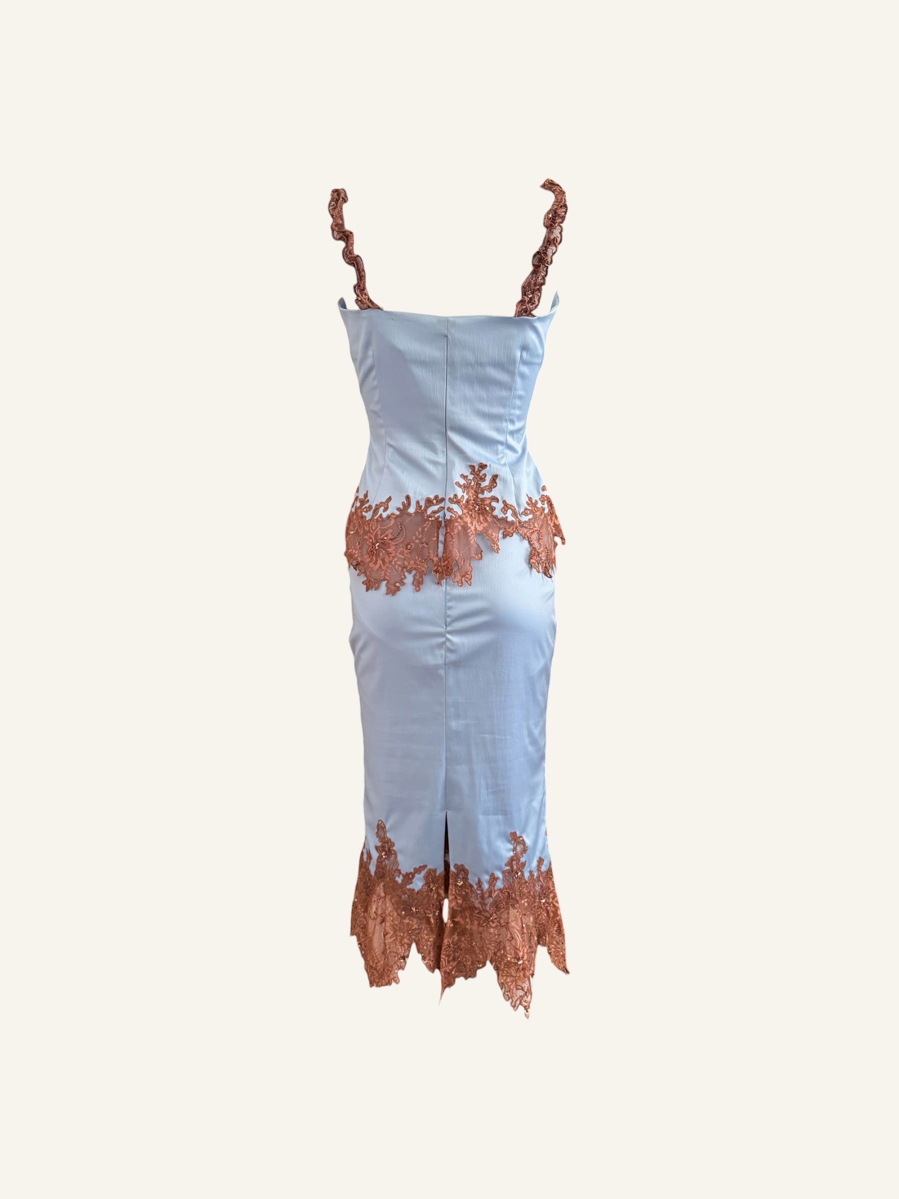 Mandalay Blue & Brown Beaded Set