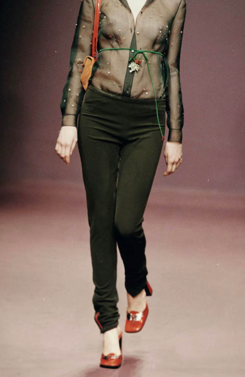 Prada F/W 1999 Red Leather Heels