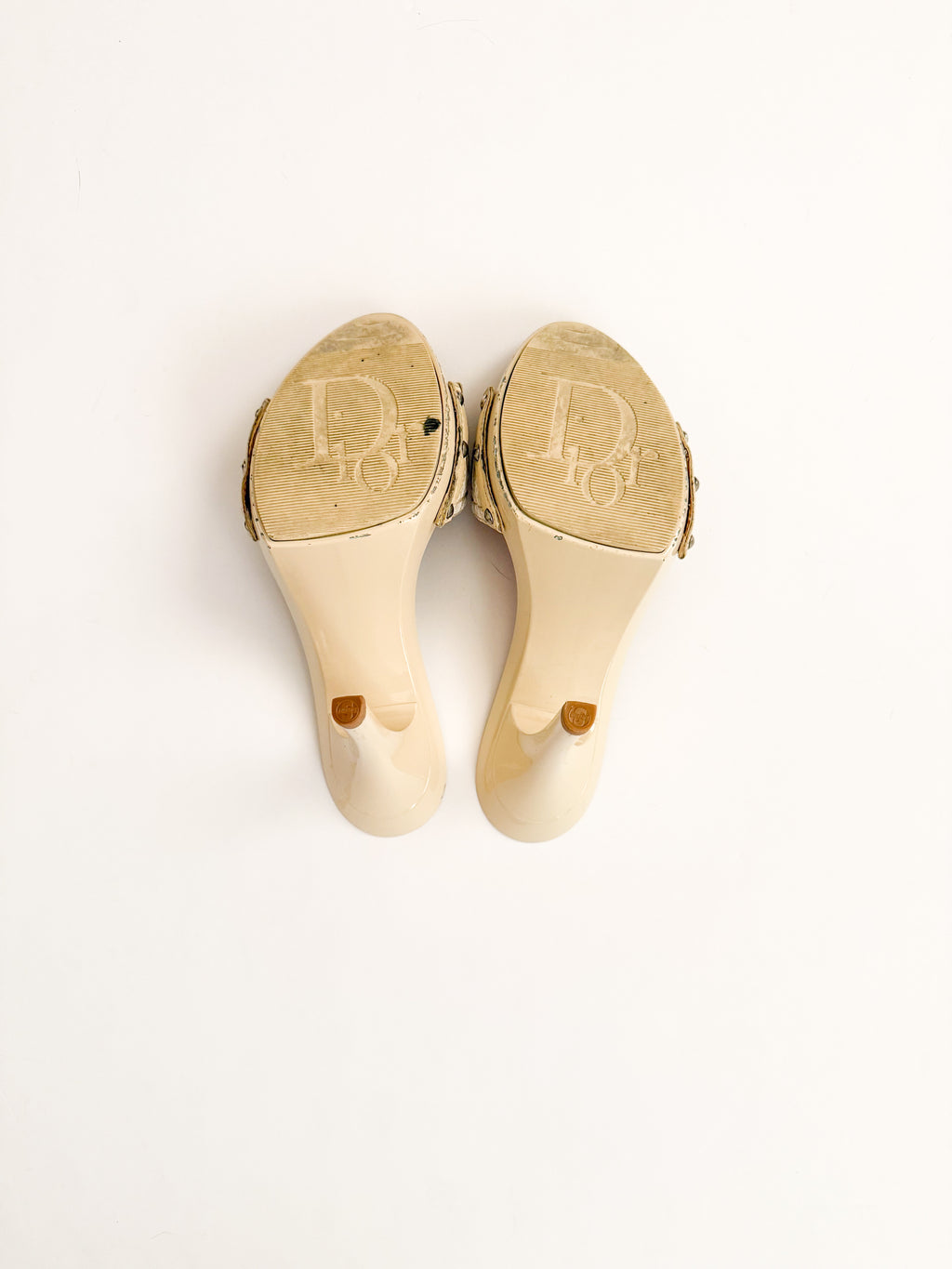 Christian Dior Monogram Trotter Beige Heels