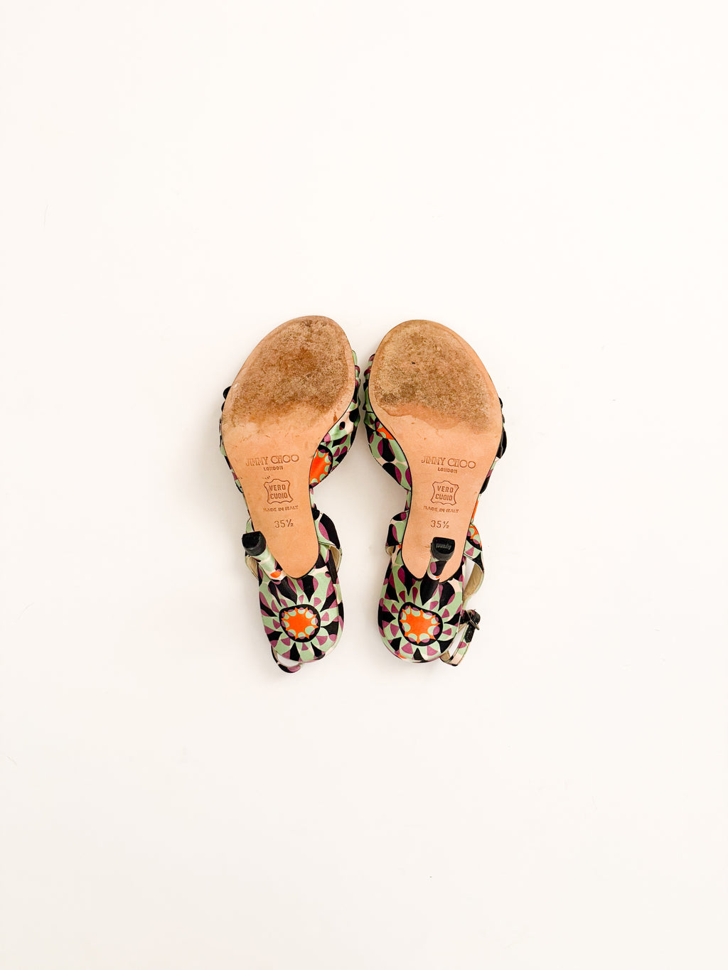 Jimmy Choo Butterfly Appliqué Satin Slingback Heels