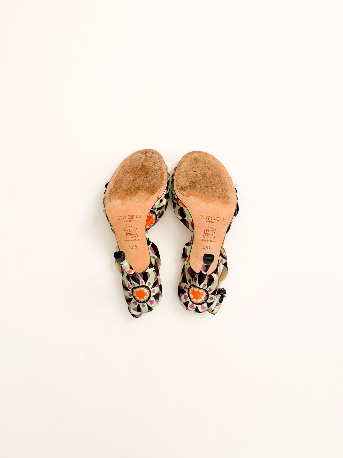 Jimmy Choo Butterfly Appliqué Satin Slingback Heels