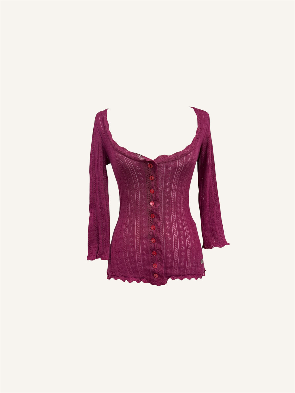 Dolce & Gabbana Pink Pointelle Milkmaid Top