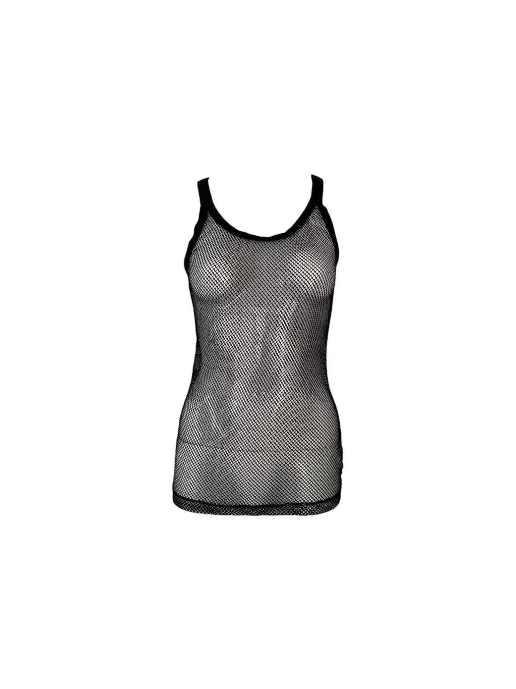 Dolce & Gabbana Black Mesh Beachwear Top