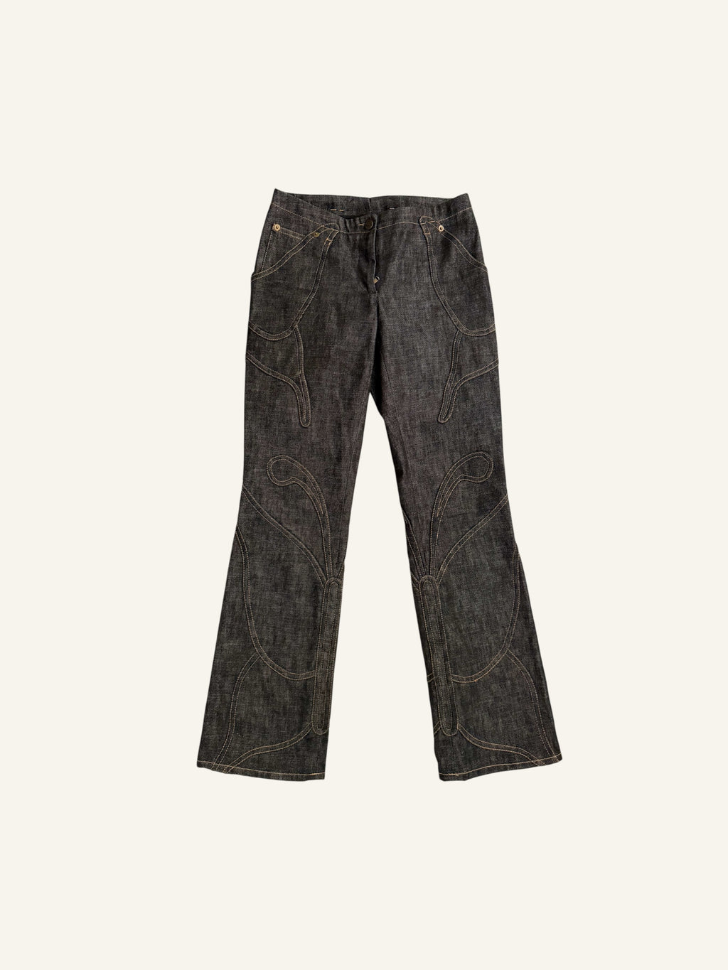 Dolce & Gabbana S/S 2002 Butterfly Dark Denim Set