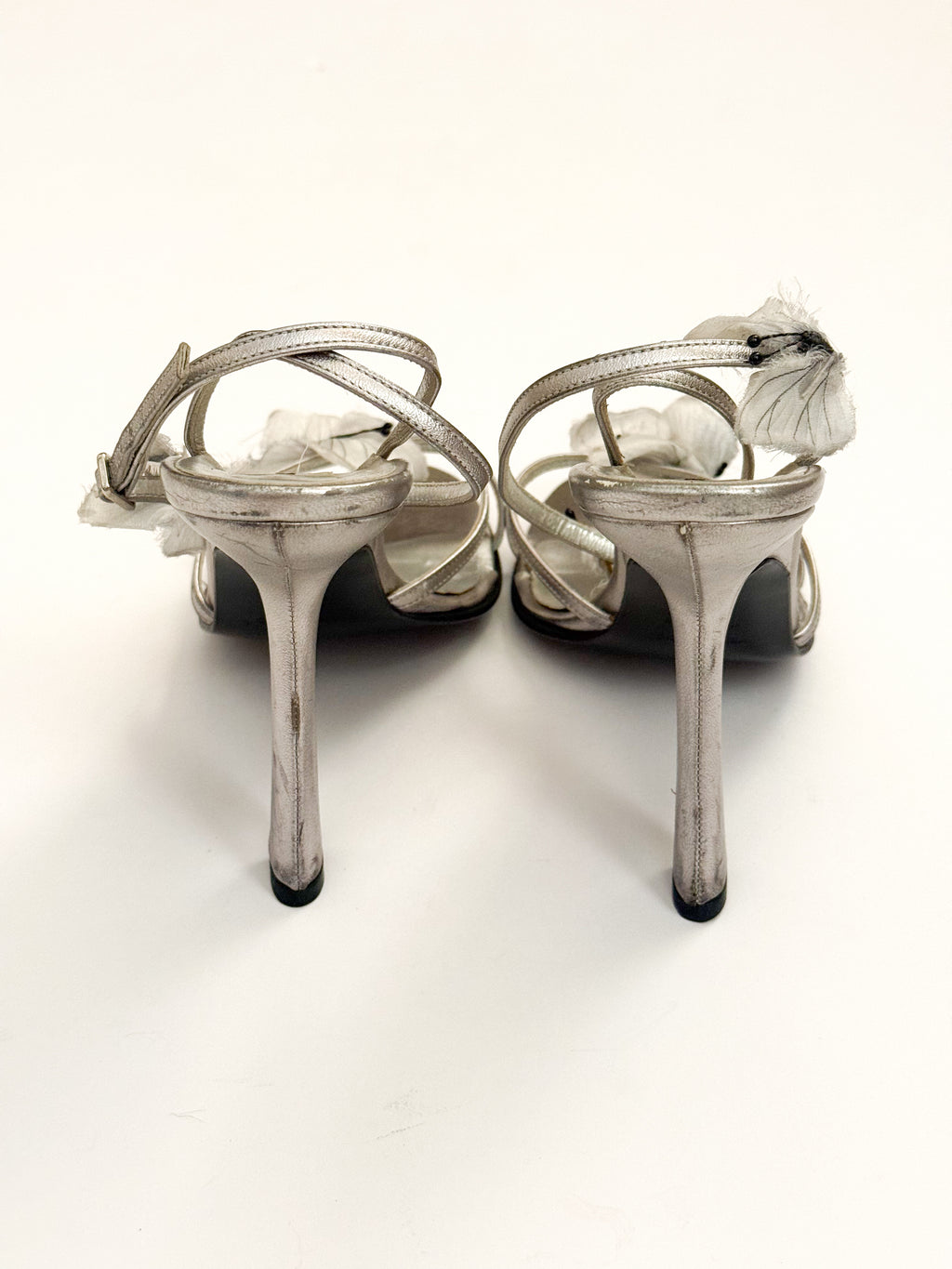 Dolce & Gabbana S/S 1998 ‘Stromboli’ Silver Butterfly Heels