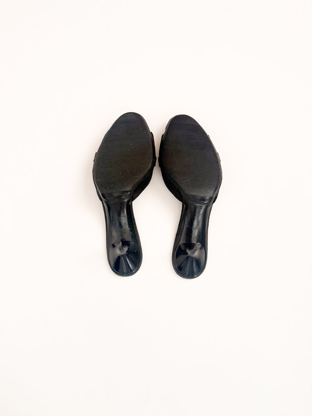 Gucci Black Monogram Horsebit Heels