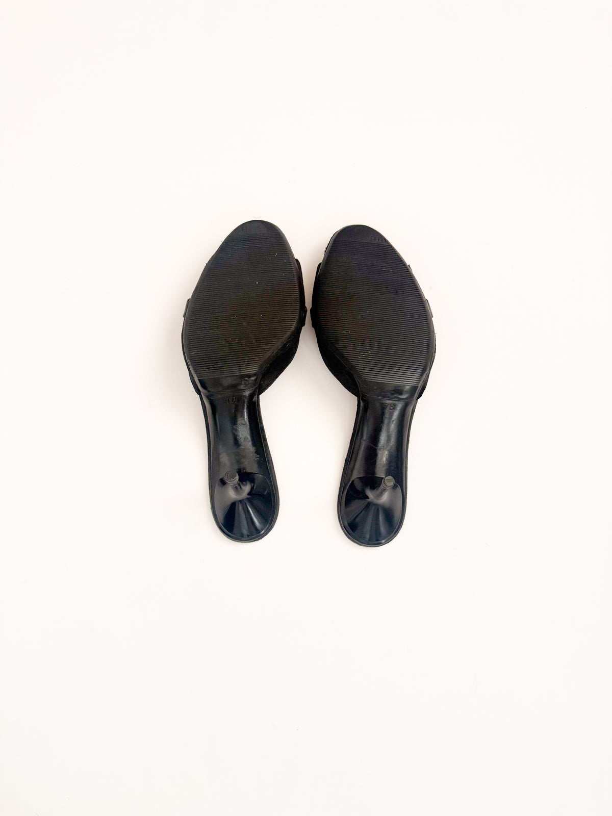 Gucci Black Monogram Horsebit Heels