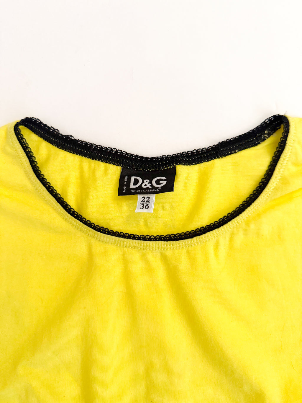 Dolce & Gabbana S/S 2002 Neon Yellow Panther Tank Top