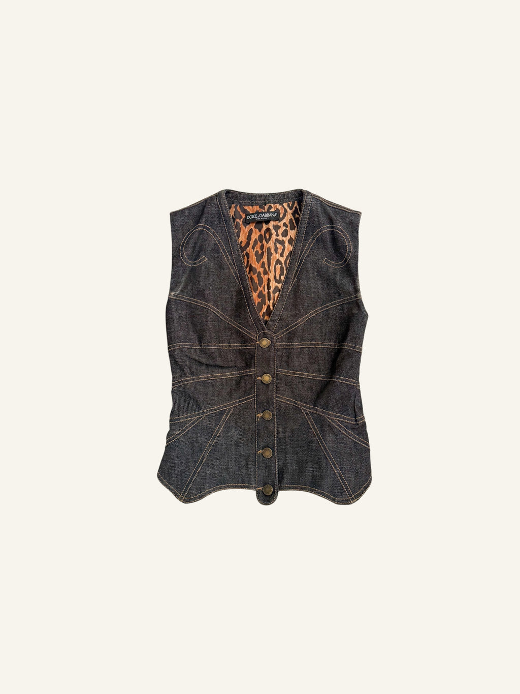 Dolce & Gabbana S/S 2002 Butterfly Dark Denim Set