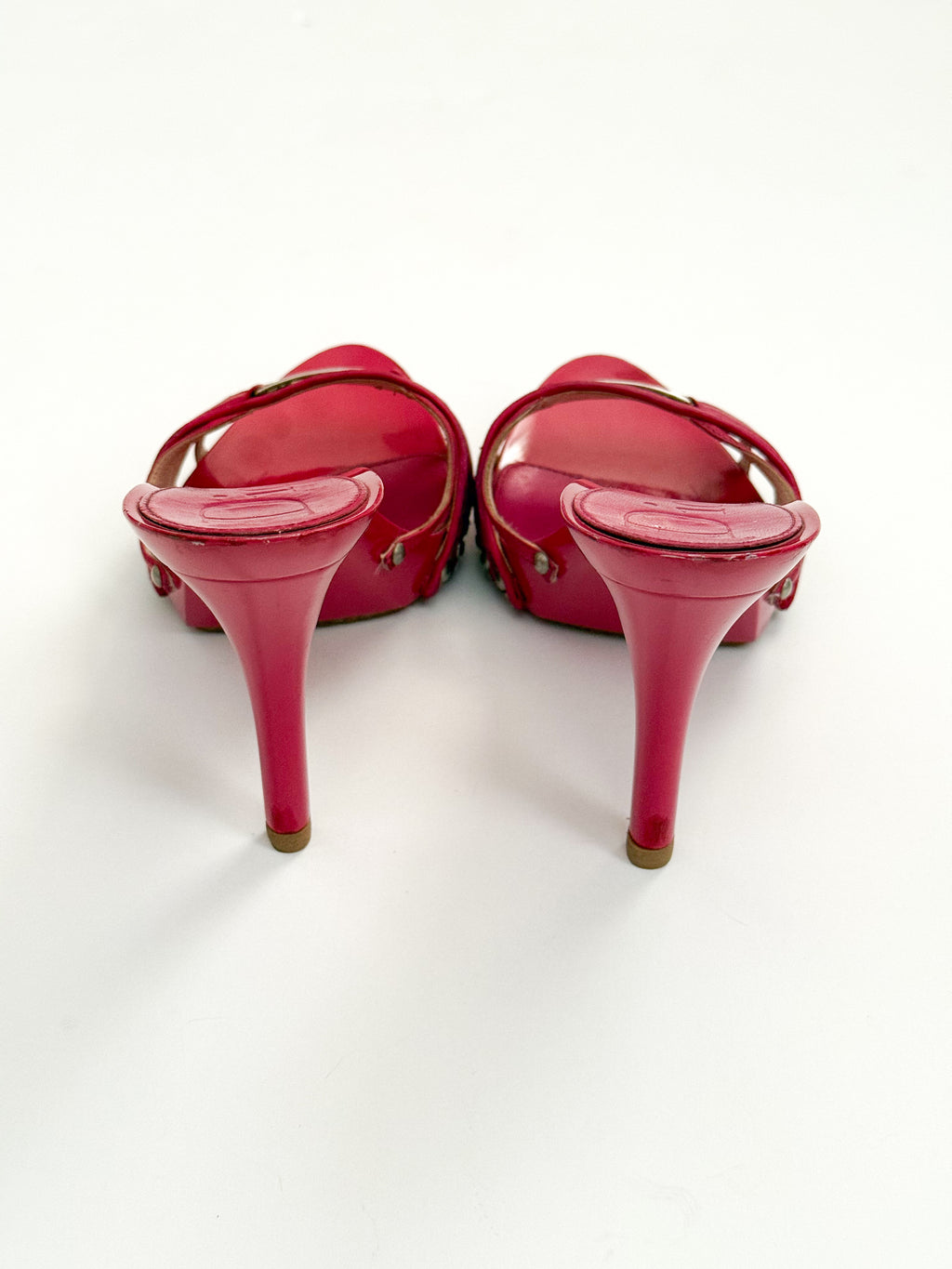 Christian Dior Hot Pink Trotter Monogram Heels